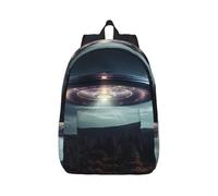 FBGHHTY Ufo At Night Print Lightweight Backpack Unisex Double Shoulder Travel Outdoor Commuting Casual Daily