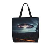 FBGHHTY Ufo At Night Print Lightweight Tote Comfortable Bag Reusable Eco-Friendly Grocery Travel Beach Work