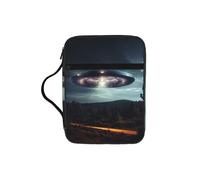 FBGHHTY UFO At Night Print Soft Bible Storage Bag Scripture Holder Waterproof for Worship Travel Devotional