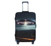 FBGHHTY UFO At Night Print Universal Suitcase Cover Elastic Luggage Travel Protector Washable Stretchable