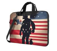 FBGHHTY Us Military Soldiers Patriotic Memorial Day Print Functional Laptop Bags Cute And Lightweight Computer Bag For Various Laptop