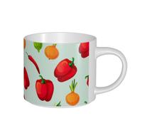 FBGHHTY Vegetable Corn Print Large Capacity Ceramic Mugs 3.5 X 3.74in Coffee Adults Home Office Gift Cup