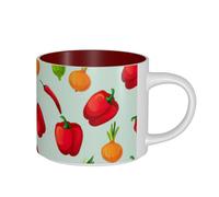 FBGHHTY Vegetable Corn Print Large Capacity Ceramic Mugs 3.5 X 3.74in Coffee Adults Home Office Gift Cup