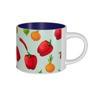 FBGHHTY Vegetable Corn Print Large Capacity Ceramic Mugs 3.5 X 3.74in Coffee Adults Home Office Gift Cup