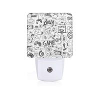 FBGHHTY Video Game Boys Print Night Light for Bedroom Bathroom Hallway Led Nightlight Home Decor Lighting