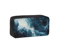 Fbghhty Within The Tides Print Large-Capacity Pen Case Lightweight Stationery Organizer Pouch Office Daily Wear