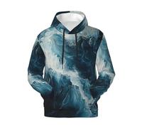 FBGHHTY Within The Tides Print Men'S Hoodie Warm Lightweight Comfortable Soft With Pocket Casual Wear Pullover Black