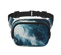 FBGHHTY WITHIN THE TIDES Print Workout Accessory Square Double Layer Waist Bag Trendy Travel for Men and Women