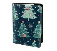 FBGHHTY Xmas Tree Ball Stars Print Men and Women Stylish 5.5in Passport Travel Document Wallet Case Secure Accessory