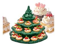 fbgnfihi 4 Tier Christmas Tree Deviled Egg Platters Trays, Deviled Egg Plate, 26 Holes Resin Christmas Devileds Eggs Plates, Stackable Serving Tray Holde, for Holiday Wedding Barbecue Parties Picnic