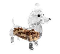 fbgnfihi Dog Treat Container, Dachshund Snack Jar, Clear Airtight Dog Treat Jars with Lids, Glass Dachshund Cookie Container, Dogs Shape Snack Canister, Dogs Treats Jar Dispenser for Pets Cookie
