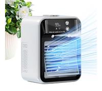 fbgnfihi Evaporative Air Cooler | 2-Speeds Mini Personal Evaporative Cooling Ac | 500ml Water Tank Air Conditioning Fan | for Home Office Outdoor Car Bedroom Room Desk Personal Indoor Camping Garage