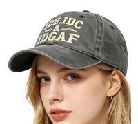 fbgnfihi IDK IDC & IDGAF Embroidery Cap, Cool Baseball Cap Cotton Breathable, Cotton Embroidered Adjustable Baseball Hat, for Dad Gift, Adults Men Women Travel Camping Running Golf Hiking Gray