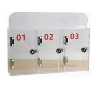 FBHappiness Acrylic Clear Cell Phone Locker Box with Lock & Keys4Slot Secure Storage for Classroom & Office Stylish Organizer for Phones Valuables & Electronics