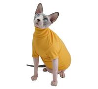 FBHappiness Cat Clothes Hairless Cat Clothes Cats Shirt Cat Turtleneck Cotton Sweater Pullover Kitten T-Shirts with Sleeves Cat Pajamas Jumpsuit for Cornish Rex, Devon Rex, Peterbald (