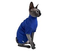 FBHappiness Cat Clothes Hairless Cat Clothes Cats Shirt Cat Turtleneck Cotton Sweater Pullover Kitten T-Shirts with Sleeves Cat Pajamas Jumpsuit for Cornish Rex, Devon Rex, Peterbald (