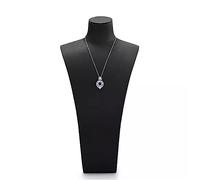 FBHappiness Jewelry Rack Black Necklace Bust Mannequin Leatherette Necklace Pendant Chain Jewelry Bust Display Holder Stand Jewelry Display for Selling Jewelry Display