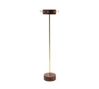 FBHappiness Jewelry Rack Wooden Jewelry Display Stand Necklace Bracelet Holder with Hooks - Walnut Jewelry Organizer Jewelry Display(M)
