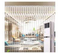 FBHappiness PVC Vinyl Plastic Strip Curtain Door Kit, Commercial Entry Doors Plastic Strips, Hang Straight Door Curtain Decoration with Stainless Steel Hanging System(120x280cm/47.24x110.24in)