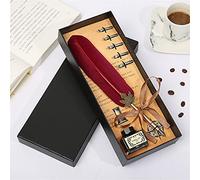 FBHappiness Retro European Style Feather Pen Dipped in Water Pen Calligraphy Set Retro Set Feather Pen (Color : A) (D) (C)