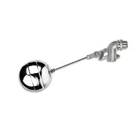 FBHappiness Stainless Steel Adjustable Float Valve Water Tank Bend Elbow Float Ball Valve Flow Cistern Expansion High Pressure Float Ball Valve (Size: 1/2 Inch)