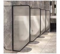 FBHappiness Urinal Partition Urinal Divider Urinal Screen Toilet Partition, Men Urinal Privacy Screen Baffle With Stainless Steel Frame, Wall Mounted Public Toilet Protection Divider,Black-5 Pcs