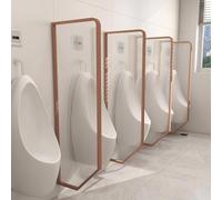 FBHappiness Urinal Screen Toilet Partition, Commercial Public Toilets Urinal Screen Toilet Partition Room Dividers, Stainless Steel e and Glass Panel，for Hotel/Bathroom