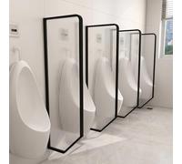 FBHappiness Urinal Screen Toilet Partition, Commercial Public Toilets Urinal Screen Toilet Partition Room Dividers, Stainless Steel e and Glass Panel，for Hotel/Bathroom