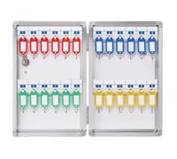 FBHappiness WallMounted Aluminum Key Box with Secure Lock96Key Organizer for Office Classroom & GymIncludes Key Labels for Easy Identification