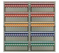 FBHappiness WallMounted Key Box120Key Capacity Security Cabinet Durable Painted Steel Key Holder with Colorful Labels for Home Organization Secure Key Storage Solution