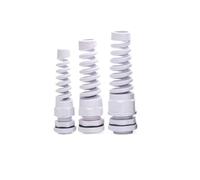FBHDKJNFG Cable Gland Connectors Spiral Strain Relief Prote Cable Gland Set PG/M Series White Black Pack Of 20(Bianco,PG11 2pcs)