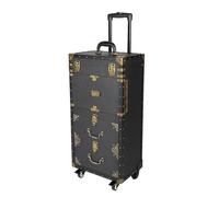 FBHDKJNFG Rolling Makeup Train Case,Hairdressing Beauty Case Aluminum Trolley Case with Large Storage & 692° Wheels Hairdressing Beauty Case
