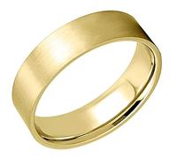 FBHDKJNFG Wedding Rings ,Eternity Ring ,Engagement Rings , Matte Brushed Titanium Wedding Band Flat Ring 6mm&4mm Width Yellow Gold Multiple Sizes(O1/2)