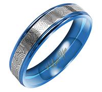 FBHDKJNFG Wedding Rings ，Eternity Ring ，Engagement Rings ， Titanium Wedding Band Promise Ring With I Love You Engraving 4mm Multiple Sizes(O)
