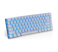 FBHDKJNFG Wireless mechanical keyboard,Wireless Keyboard with Luminous Blue Axis for Home PC Laptop（white）