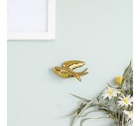 FBHFSUIEF 3D Ceramic Swallows Sparrow Doves Wall Decoration, for Living Dining Room,Golden Left,Large(Golden Left,Small)