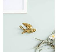 FBHFSUIEF 3D Ceramic Swallows Sparrow Doves Wall Decoration, for Living Dining Room,Golden Left,Large(Golden Right,16.5L x 12.5W cm)