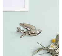 FBHFSUIEF 3D Ceramic Swallows Sparrow Doves Wall Decoration, for Living Dining Room,Golden Left,Large(Silver Right,Large)