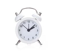 FBHFSUIEF Alarm clocks bedside for bedrooms,Twin Bell Silent Alloy Metal Clock Children Room Mini Home Portable Office Super(C)