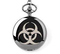 FBHFSUIEF Black Panther Logo Pocket Watch Retro Large Quartz Pocket Watches Pendant Necklace Gift