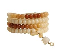 FBHFSUIEF Buddhist Prayer Beads Bracelet,Bead Bracelet,Gradient Bodhi Root Beaded
