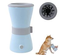 FBHFSUIEF Dog Feet Washer Brush Cup with Comfortable Silicone Bristles,USB Rechargeable for Muddy Paws(Blue)