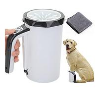 FBHFSUIEF Dog Paw Washer Cup Soft Silicone Pet Foot Brush with Towel for Medium Large Dirty And Muddy Cleaner(Black)