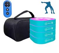 FBHFSUIEF Flash Reflex and Reaction Training LED Light, Multi-Mode Remote Control, Physical, Hand-Eye Coordination(4lights)