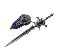 FBHFSUIEF Frostmourne Sword 30CM Wow Lion Head Shield Lich King Metal Foam Martial Arts Weapon Cosplay Prop