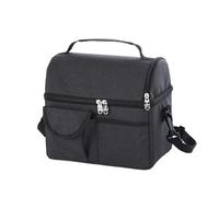 FBHFSUIEF Reusable Insulated Thermal Bag Women Men Multifunctional 8L Cooler and Warm Keeping Lunch Box Waterproof(Black)