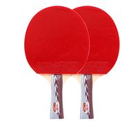 FBHFSUIEF table tennis bat, Table Tennis Bats 2 Player Set,Ping Pong Paddle 5 Stars, Racket for Family Activity, School and Sports Club/Double/B(A)