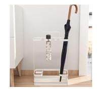 FBHFSUIEF umbrella stand, Holder with Removable Drip Tray Carbon Steel Material Indoor Large Umbrella Stand for Home and Office Durable Iron Construction and Convenient Handle(White)