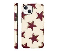 FBHGLOA Case for iPhone 13/iPhone 14 6.1'' Cool Stars Cheetah Phone Case, Trendy Leopard Animal Pattern Cute Y2K Star Design Scratch Resistant Shockproof Dual-Layer Protective Cover for Woman Girls