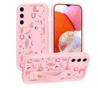 FBHGLOA Cute Pink Cowgirl Boots Hat Star Cactu Phone Case for Galaxy A14 5G 6.6'' with Flexible Adjustable Soft Finger Hand Wrist Strap Holder Kickstand Silicone Shockproof Protection for Girls Women